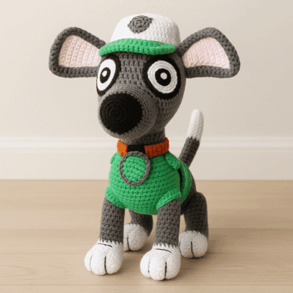 Rocky – Mancs Őrjárat / Crochet Rocky dog – Paw Patrol