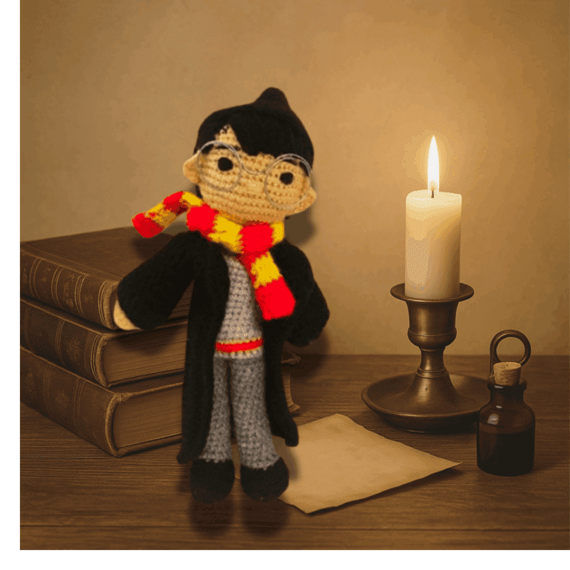 Harry Potter horgolt baba szett – 3 db / Crochet Harry Potter trio set - Image 5