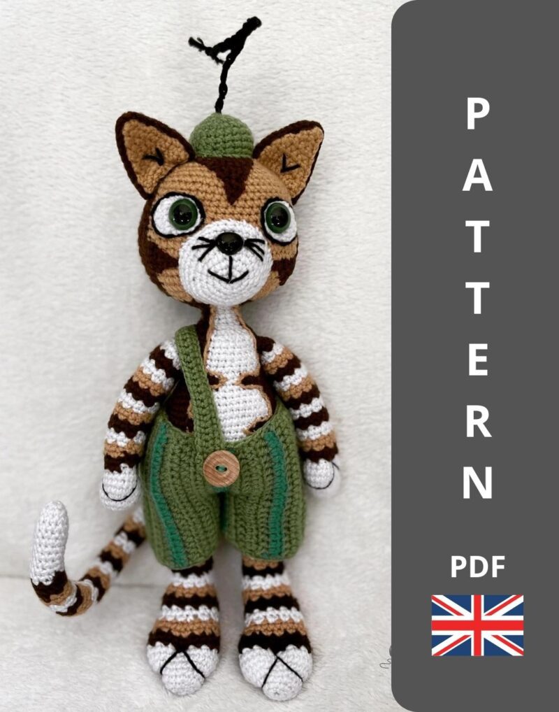 Findusz cica MINTA - angol / Findus Cat Crochet Pattern