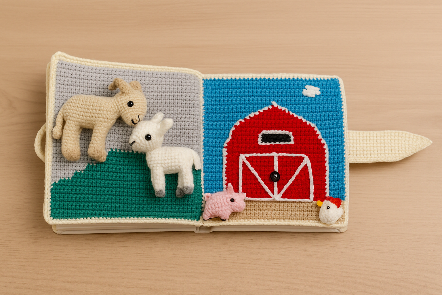 Horgolt interaktív mesekönyv horgolásminta pdf - A farmon - Image 9