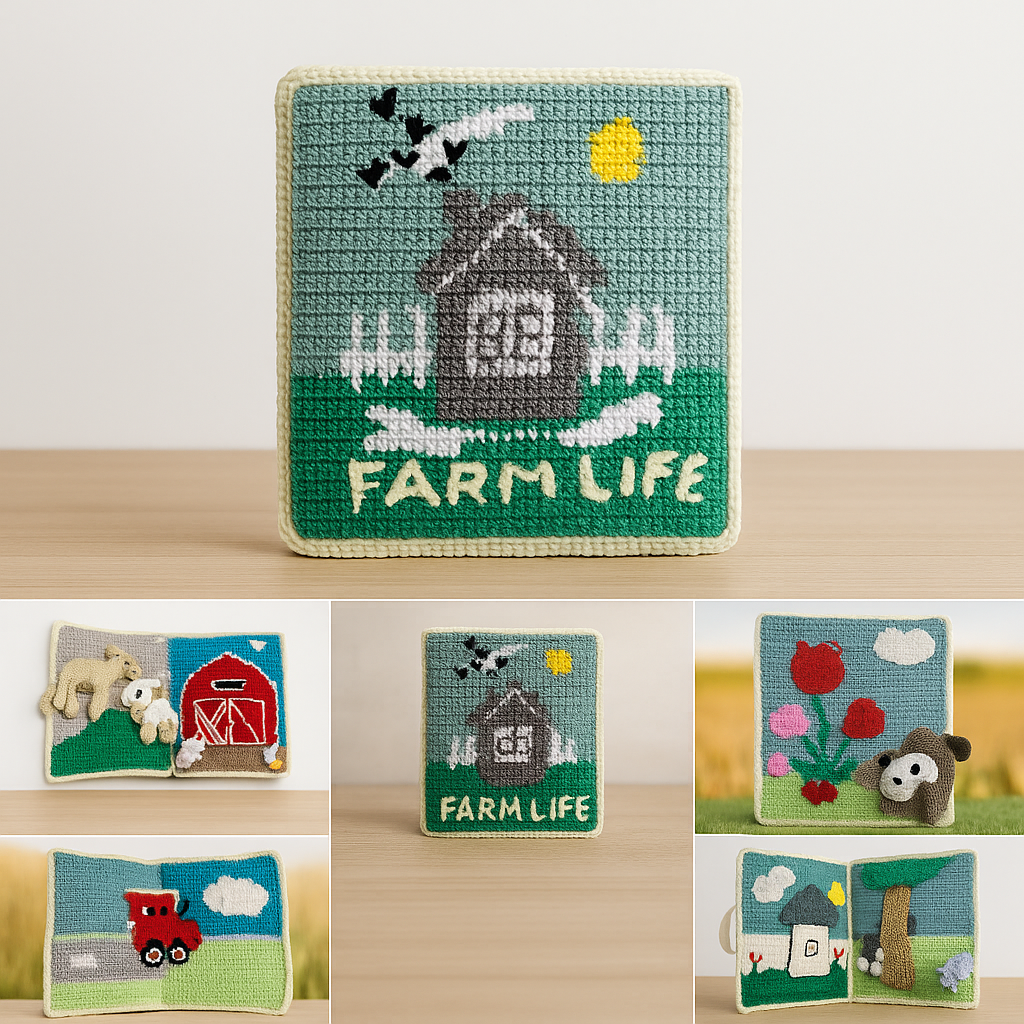 Horgolt interaktív mesekönyv horgolásminta pdf - A farmon - Image 4