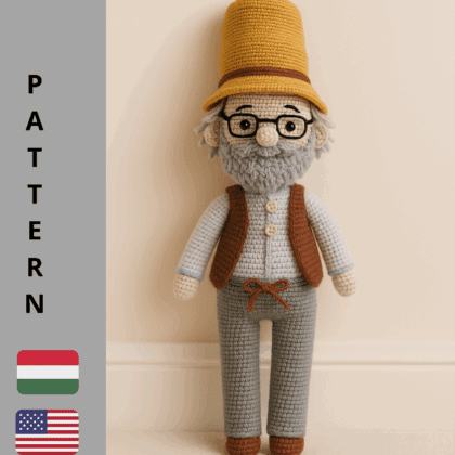 Pettson horgolásminta/Pattern– amigurumi baba minta a Pettson és Findusz meséből, magyar,(English PDF available on Etsy)