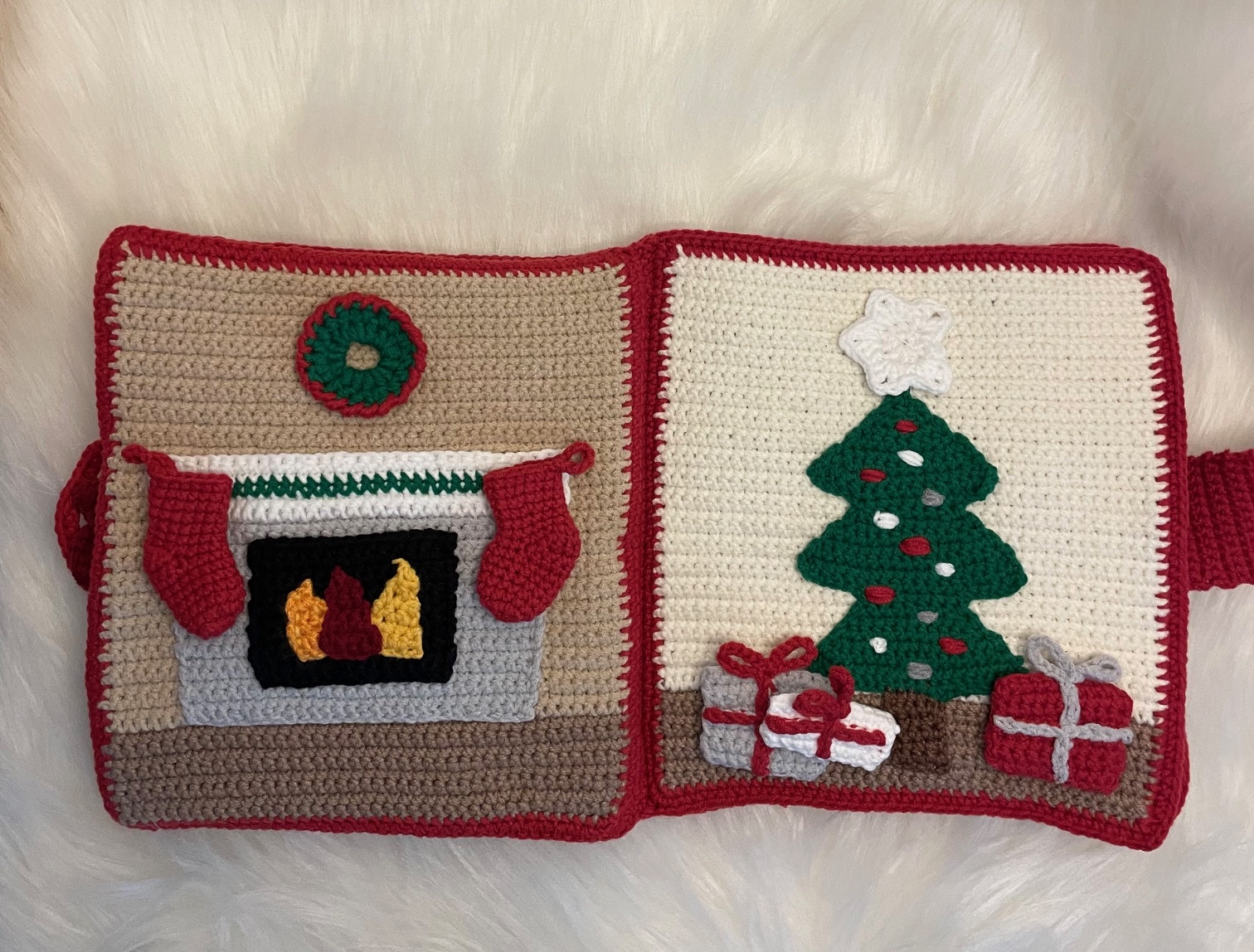 Horgolt karácsonyi mesekönyv – interaktív quiet book gyerekeknek - Image 3