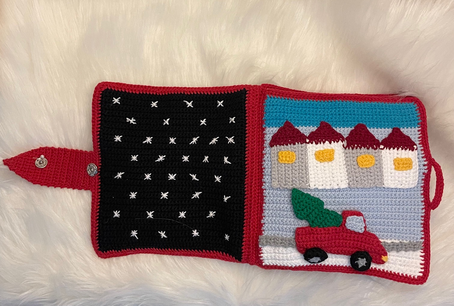 Horgolt karácsonyi mesekönyv – interaktív quiet book gyerekeknek - Image 5