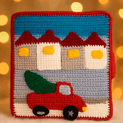 Horgolt karácsonyi mesekönyv – interaktív quiet book gyerekeknek