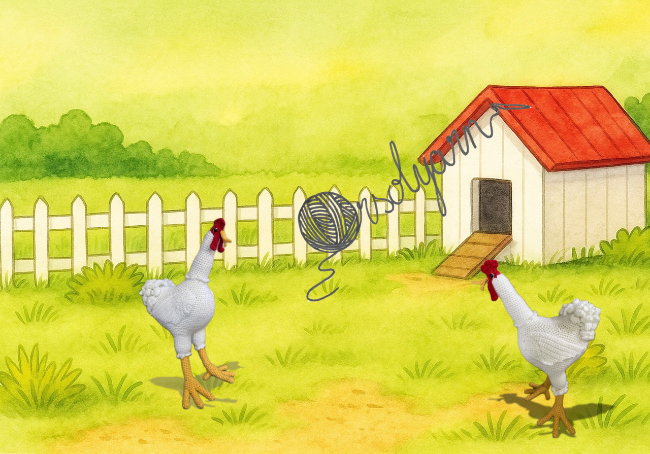 Prillan horgolt tyúk – kézzel készült amigurumi figura a Pettson és Findusz meséből - Image 9